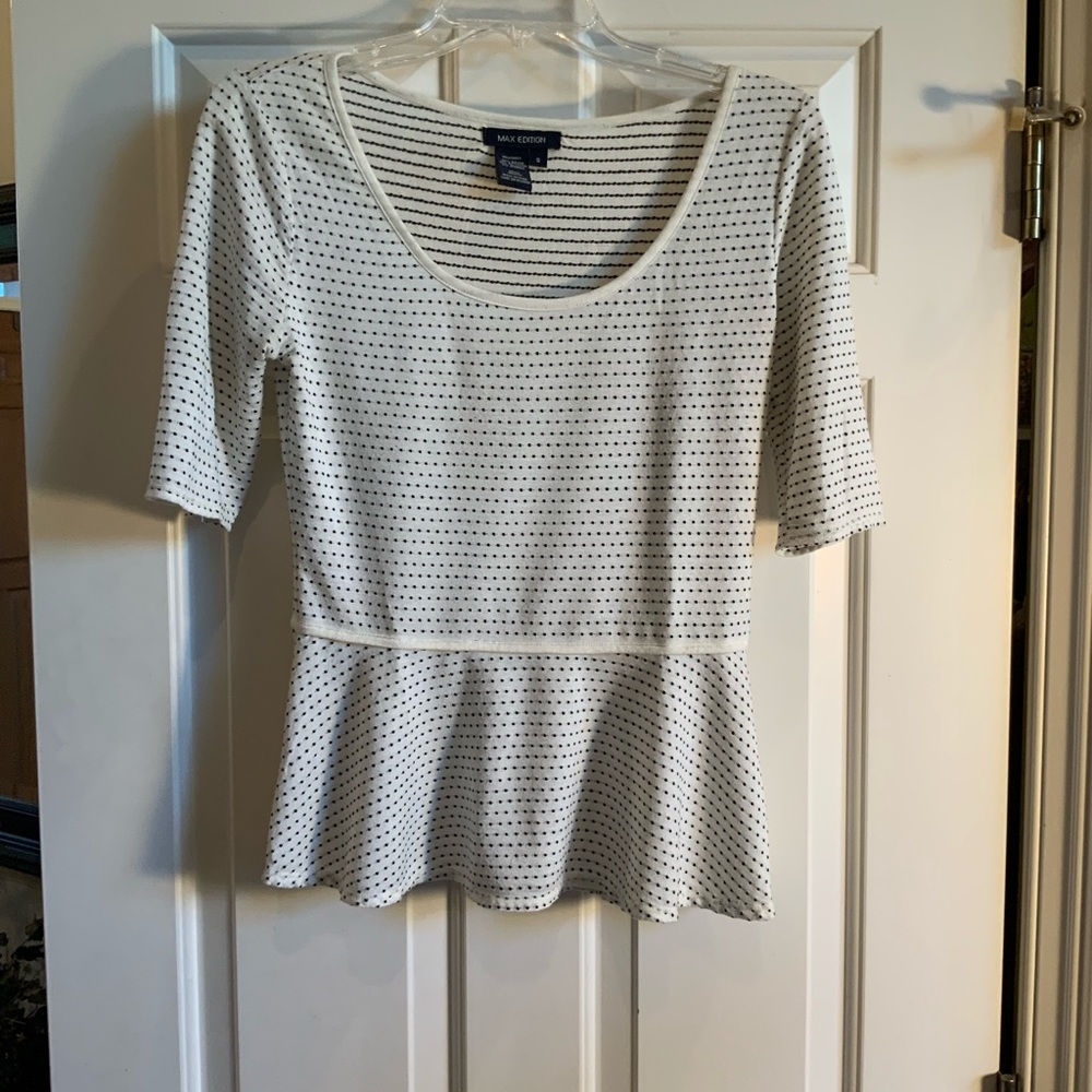 Peplum Polka Dot Top